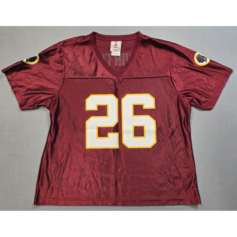 Vintage Washington Redskins Jersey Womens XL Clinton Portis 26 NFL Burgundy Mesh